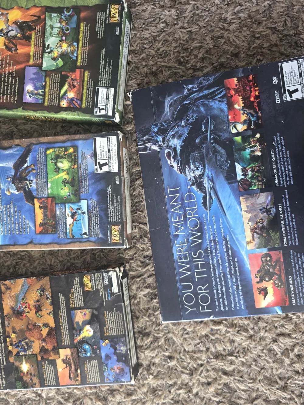 Original World of Warcraft PC Game Lot Expansions Discs Blizzard WoW Bundle